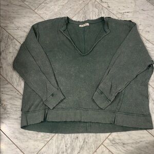 We The Free Green Boxy Hoodie Relaxed Fit